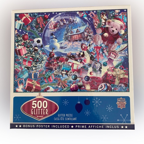 Master Pieces Snow Globe Dreams Glitter 500 Piece Puzzle - Picture 1 of 6